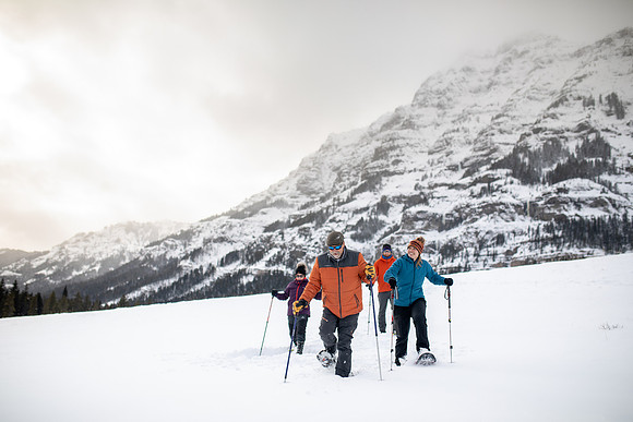Snowshoeing in Yellowstone National Park near Cooke City