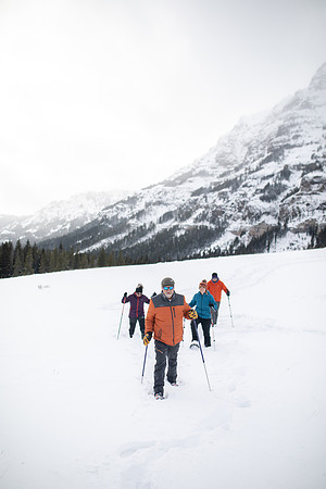 Snowshoeing in Yellowstone National Park near Cooke City
