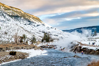 Boiling River at Sunset
