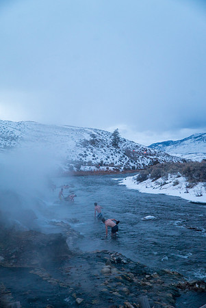 Boiling River blue hour