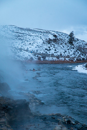 Boiling River blue hour