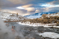 Boiling River at Sunset