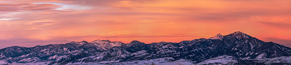 Sunset over the Bridger Mountains