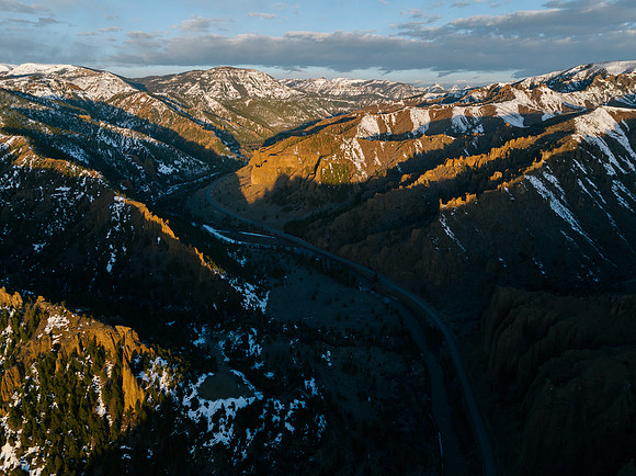 Shoshone National Forest near east entrance to Yellowstone