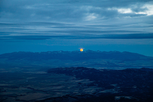 Crazy Mountains from Bridger Mountains - Custer Gallatin