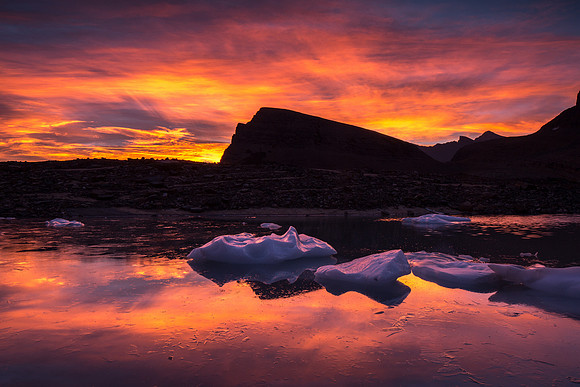 Sunrise at Grinnell Glacier
