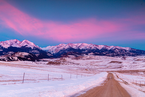 Sunrise over the Crazy Mountains, Montana