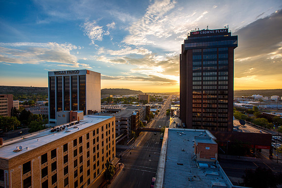 Downtown Billings as seen from the top of the Northern Hotel