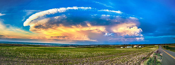 Storm Cell Panorama over Billings, Montana