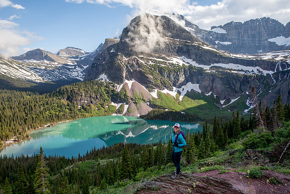Grinnell Glacier Trail in the early spring