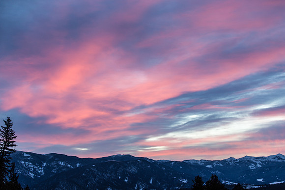 Sunrise over Big Sky, MT