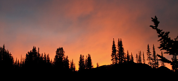 Sunset at Hyalite Lake