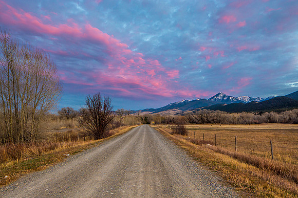 Dirt Road outside of Livingston, MT