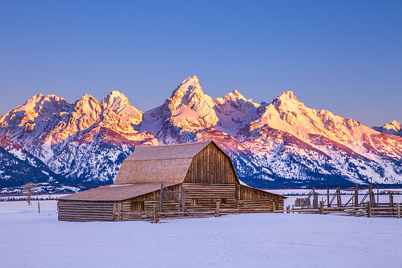Moulton Barn in the Winter