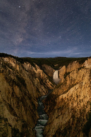 Stars over Grand Canyon of the Yellowstone