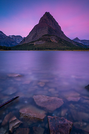 Sunrise at Swiftcurrent Lake