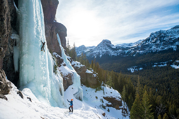 Ice Climbing in Hyalite Canyon