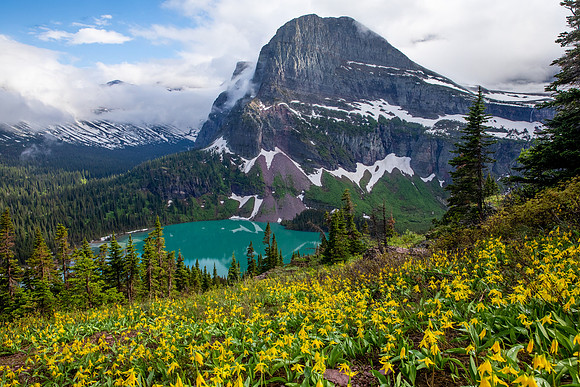 Grinnell Glacier Trail in the early spring