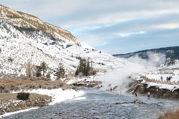 Boiling River Hot Springs, Yellowstone National Park