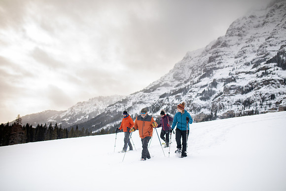 Snowshoeing in Yellowstone National Park near Cooke City