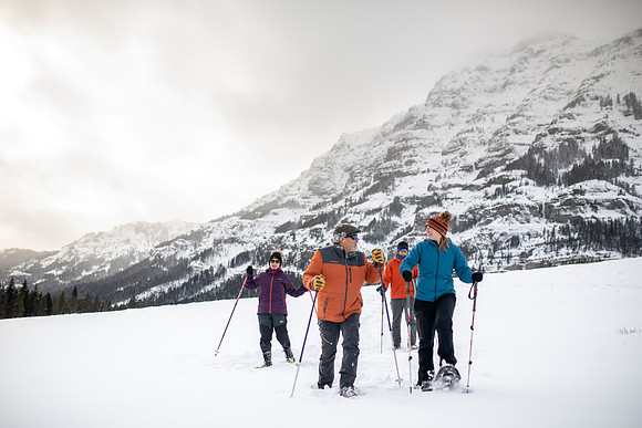 Snowshoeing in Yellowstone National Park near Cooke City