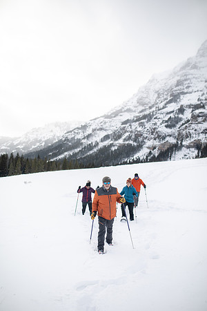 Snowshoeing in Yellowstone National Park near Cooke City