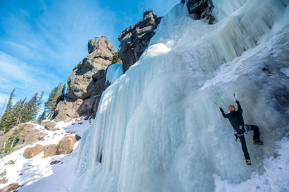Ice Climbing in Hyalite Canyon